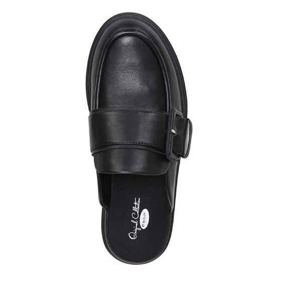 NWT Dr. Scholl’s Black Classy Leather Mule’s Women’s Size 7 Medium - Picture 4 of 7